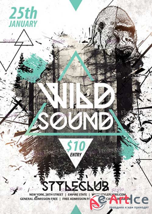 Wild Sound PSD V9 Flyer Template