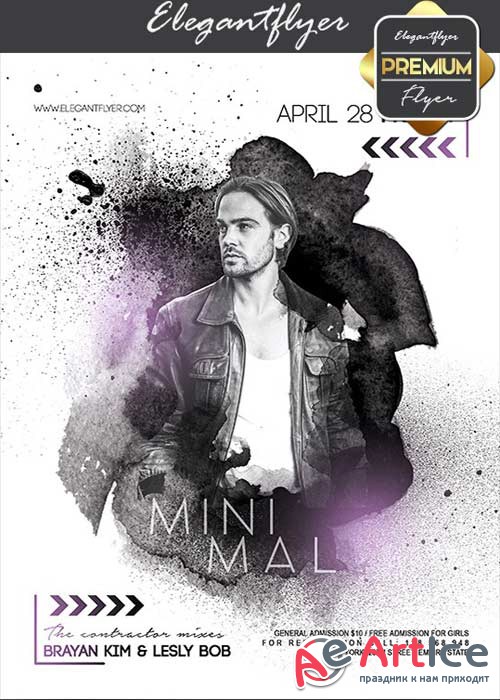 Minimalism Flyer PSD V14 Template + Facebook Cover