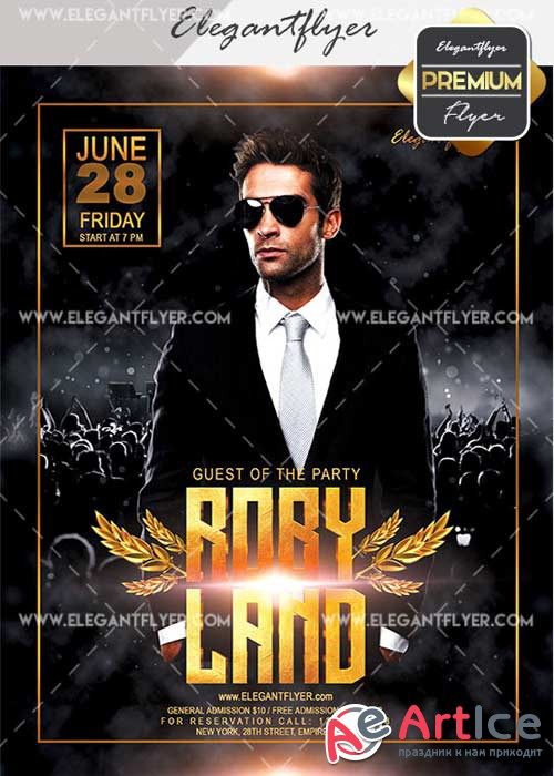 Guest Dj V22 Flyer PSD Template + Facebook Cover
