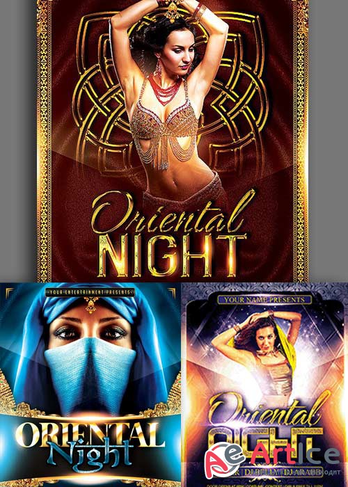 Oriental Night 3in1 V1 Flyer Template