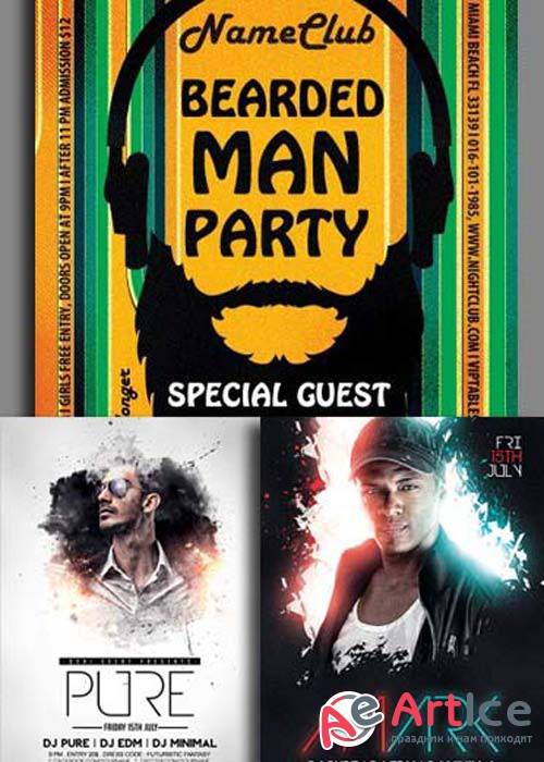 Guest Dj 3in1 V2 Flyer Template