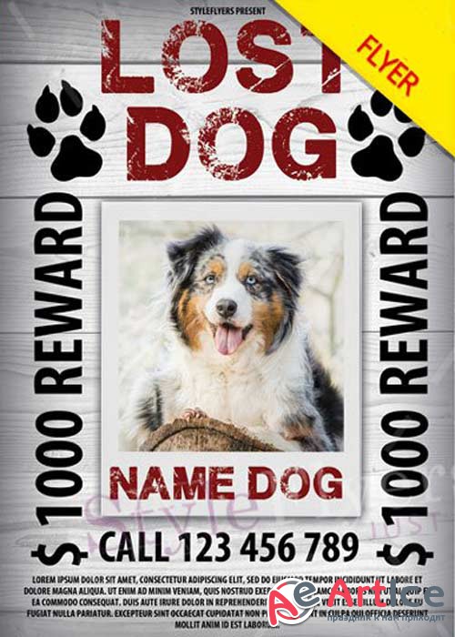 Lost Dog V3 PSD Flyer Template