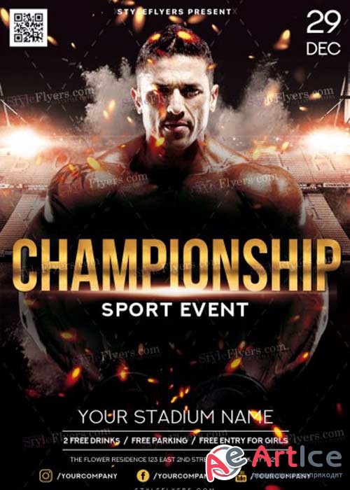 Championship V19 PSD Flyer Template