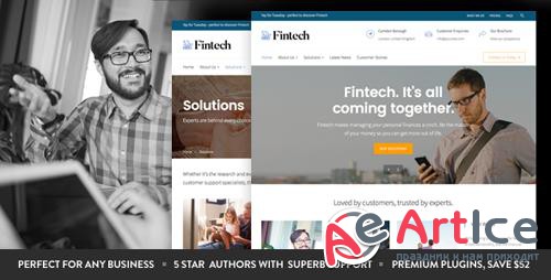 ThemeForest - Fintech v1.4.3 - Startup WordPress Theme - 15688266