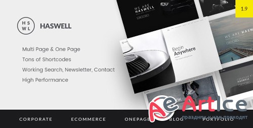 ThemeForest - Haswell v1.9.2 - Multipurpose One Multi Page Template - 12087194