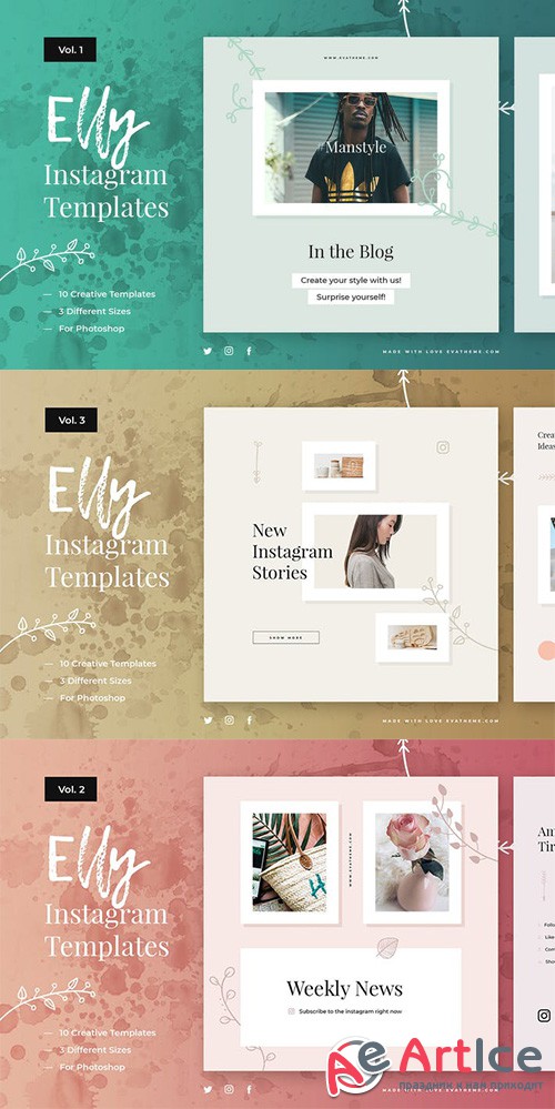 Elly Instagram Templates Vol. 1-3