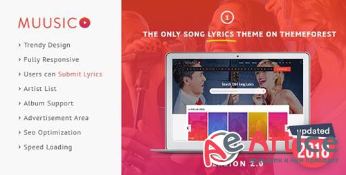 ThemeForest - Muusico v2.9.3.1 - Song Lyrics WordPress Theme - 10964140