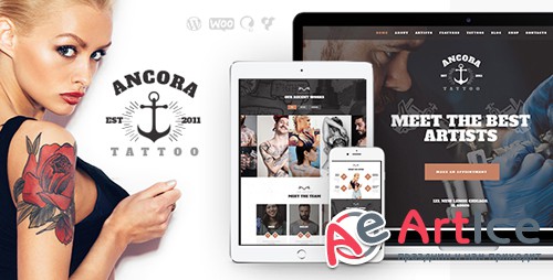ThemeForest - Ancora v1.1 - Tattoo Salon and Ink Shop WordPress Theme - 19523881