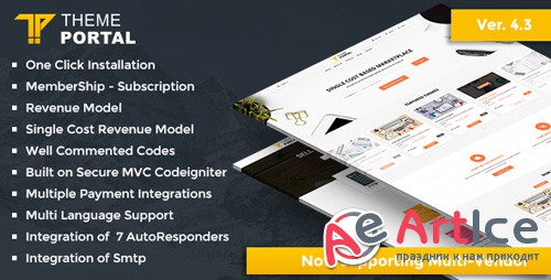 CodeCanyon - Theme Portal Marketplace v4.0 - Sell Digital Products ,Themes, Plugins ,Scripts - Multi Vendor - 16869890