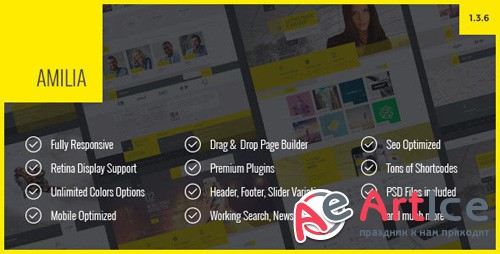 ThemeForest - Amilia v1.3.6 - Multipurpose One & Multi Page WP Theme - 13841964