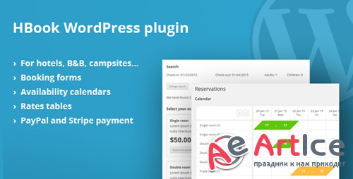 CodeCanyon - HBook v1.8.3 - Hotel booking system - WordPress Plugin - 10622779