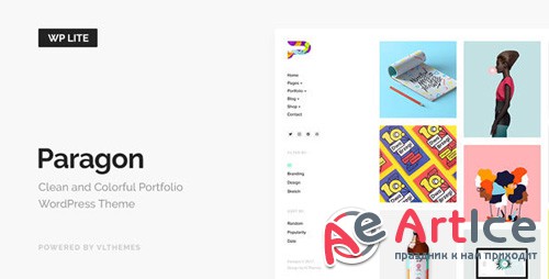 ThemeForest - Paragon Lite v1.2 - Colorful Portfolio for Freelancers & Agencies - 20631310