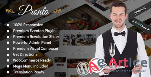 ThemeForest - Pronto v1.4.4 - Restaurant & Event Wordpress Theme - 11068082