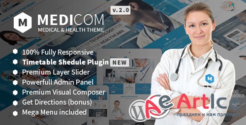 ThemeForest - Medicom v3.0.4 - Medical & Health WordPress Theme - 7608871
