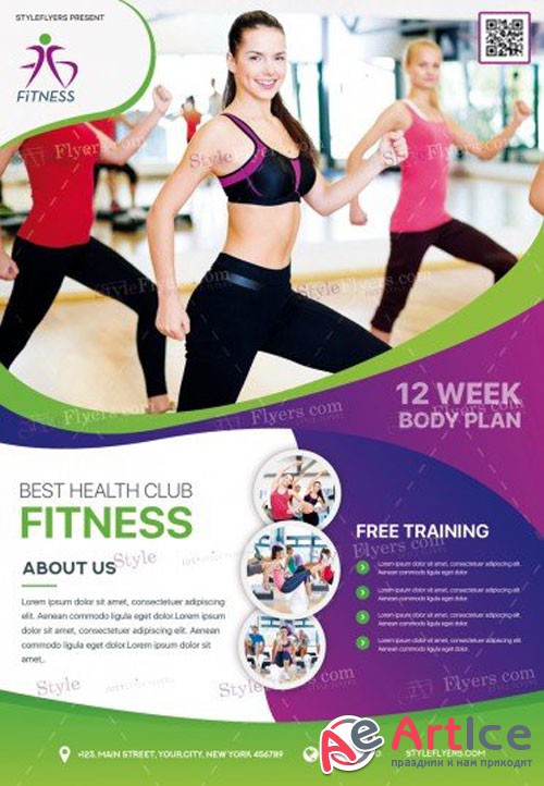 Fitness V15 2018 PSD Flyer Template