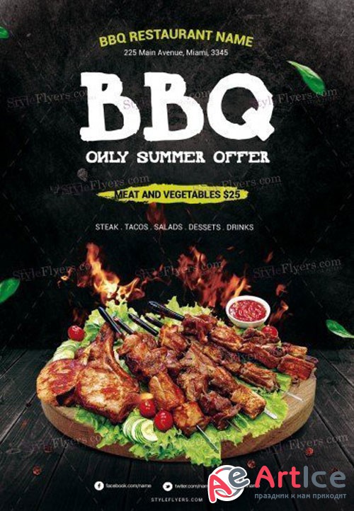 BBQ V5 2018 PSD Flyer Template