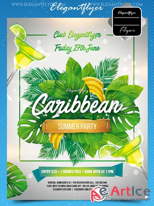 Caribbean Party V2 2018 Flyer PSD Template