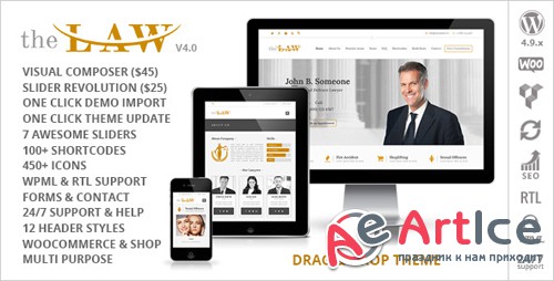 ThemeForest - The Law Lawyer v4.0 - Lawyers Theme + RTL - 9559609