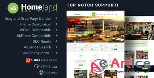 ThemeForest - Homeland v3.2.3 - Responsive Real Estate Theme for WordPress - 6518965