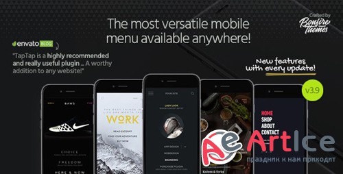 CodeCanyon - TapTap v3.9 - A Super Customizable WordPress Mobile Menu - 9966828
