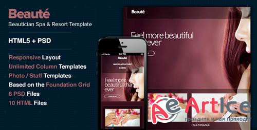 ThemeForest - Beaute - A Health & Beauty Site Template (Update: 12 November 13) - 6066619