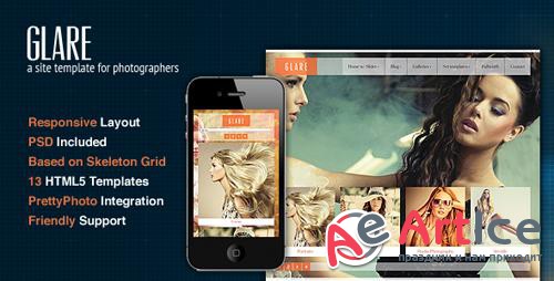 ThemeForest - Glare v1.1 - Photography Portfolio Site Template - 2917153