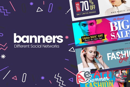 Social Media Banner For Promotional PSD Templates