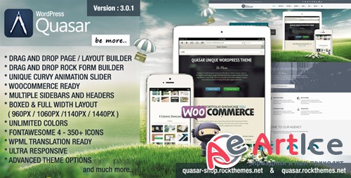 ThemeForest - Quasar v3.0.1 - WordPress Theme with Animation Builder - 6126939