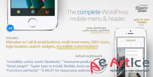 CodeCanyon - Touchy v3.1 - WordPress Mobile Menu Plugin - 6961708