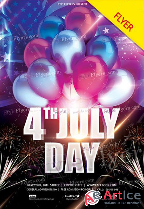 4th of July Flyer V20 2018 Flyer PSD