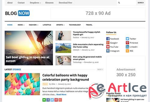 HappyThemes - BlogNow Pro v1.6 - WordPress Blog Theme