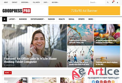 HappyThemes - GoodPress Pro v1.4 - WordPress Magazine Theme