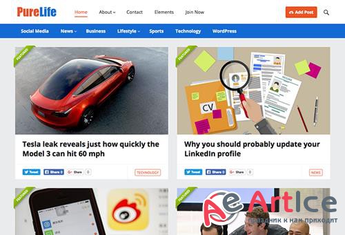 HappyThemes - PureLife Pro v1.5 - WordPress Blog & Magazine Theme