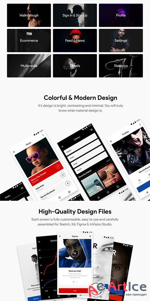 Replica Android UI Kit