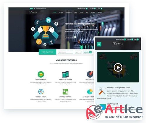 ThemeXpert - Hostx v1.0 - Responsive Hosting Joomla Template