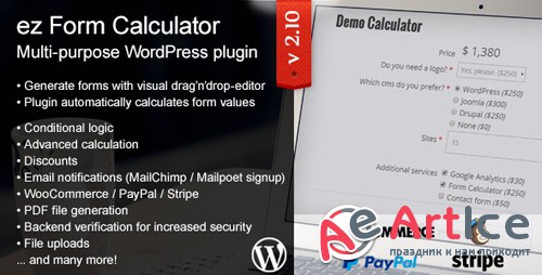 CodeCanyon - ez Form Calculator v2.10.4.0 - WordPress plugin - 7595334