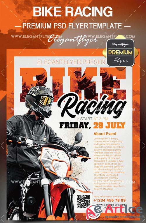 Bike Racing V1 2018 Flyer PSD Template