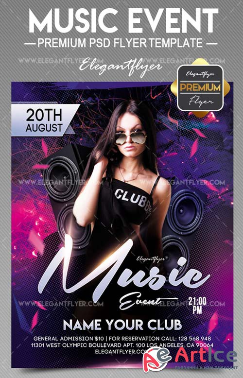 Music Event V15 2018 Flyer PSD Template