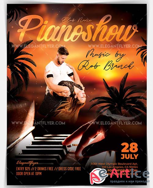 Pianoshow V3 2018 Flyer PSD Template