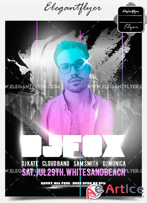 Special Guest V37 2018 Flyer PSD Template