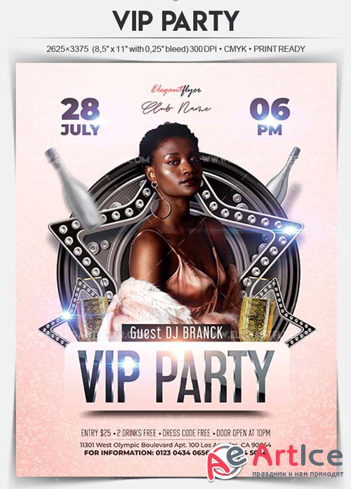 VIP Party V10 2018 Flyer PSD Template