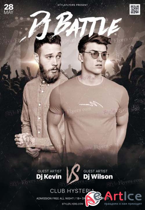 Dj Battle V3 2019 PSD Flyer Template