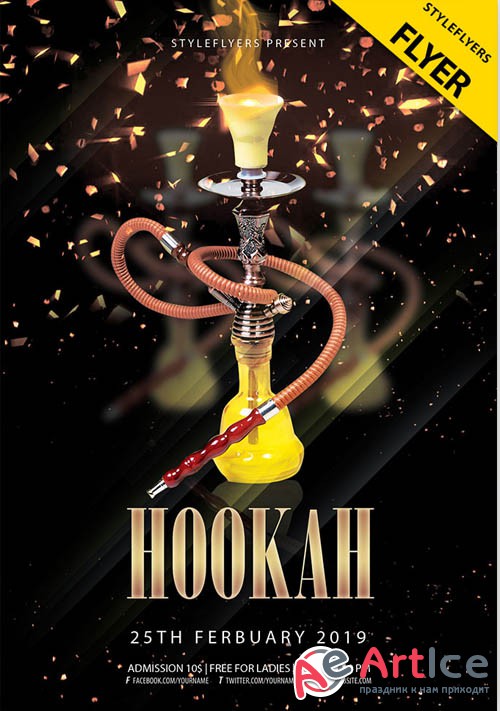 Hookah Night V9 2019 PSD Flyer Template