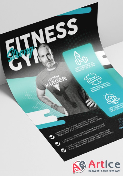 Professional GYM V2208 2019 Premium PSD Flyer Template