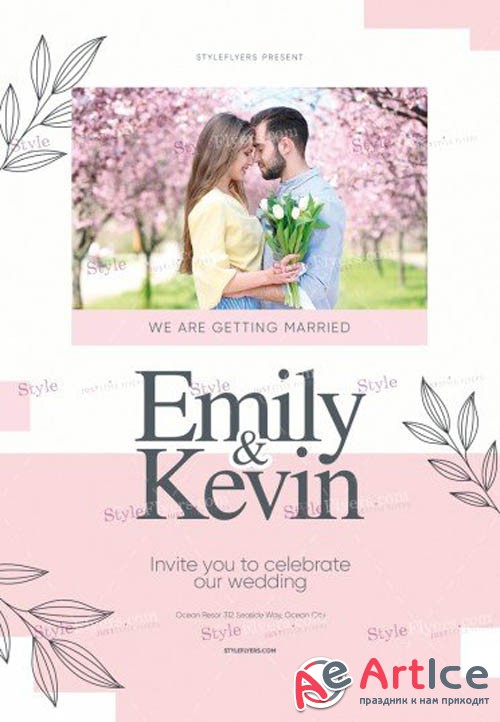 Wedding V2309 2019 PSD Flyer Template