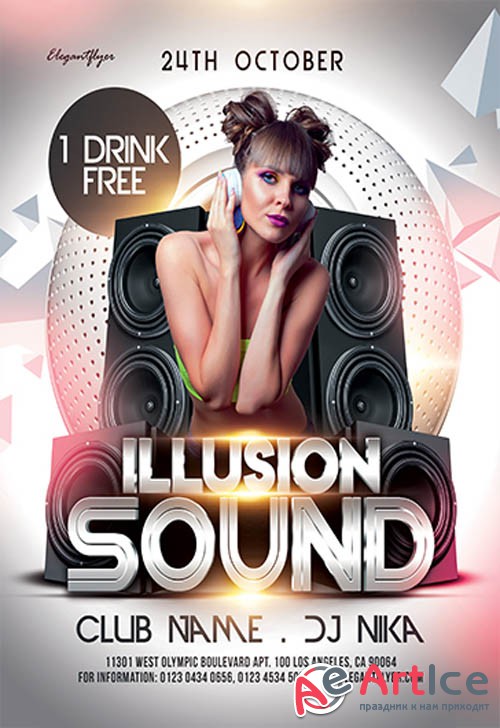 Illusion Sound V0910 2019 Premium PSD Flyer Template