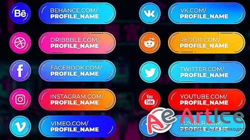 Stylish Social Lower Thirds 311144 - Premiere Pro Templates